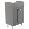Ashford Matt Dusty Grey Freestanding Bathroom Vanity Cabinet (W)495mm (H)820mm