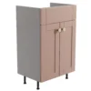 Ashford Matt Dusty Pink Freestanding Bathroom Vanity Cabinet (W)495mm (H)820mm