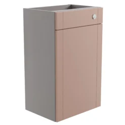 Ashford Matt Dusty Pink Shaker Freestanding Toilet Cabinet (W)495mm (H)820mm