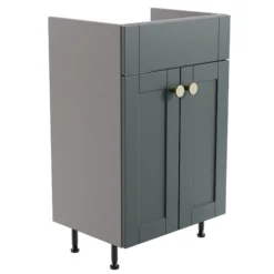 Ashford Matt Kombu Green Freestanding Bathroom Vanity Cabinet (W)495mm (H)820mm