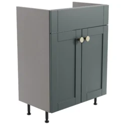 Ashford Matt Kombu Green Freestanding Bathroom Vanity Cabinet (W)595mm (H)820mm