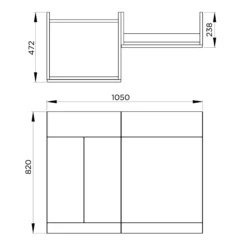 Cooke & Lewis Ardesio Matt Indigo Double Wall-mounted Vanity Unit (H)82cm (W)105cm -Trade Point Store cooke lewis ardesio matt indigo double wall mounted vanity unit h 82cm w 105cm5031978070653 01t
