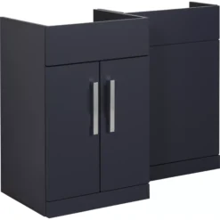 Cooke & Lewis Ardesio Matt Indigo Double Wall-mounted Vanity Unit (H)82cm (W)105cm