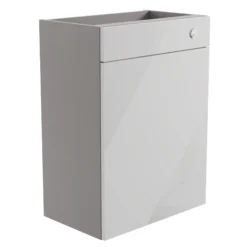 Ennis Gloss Light Grey Freestanding Toilet Cabinet (W)595mm (H)820mm