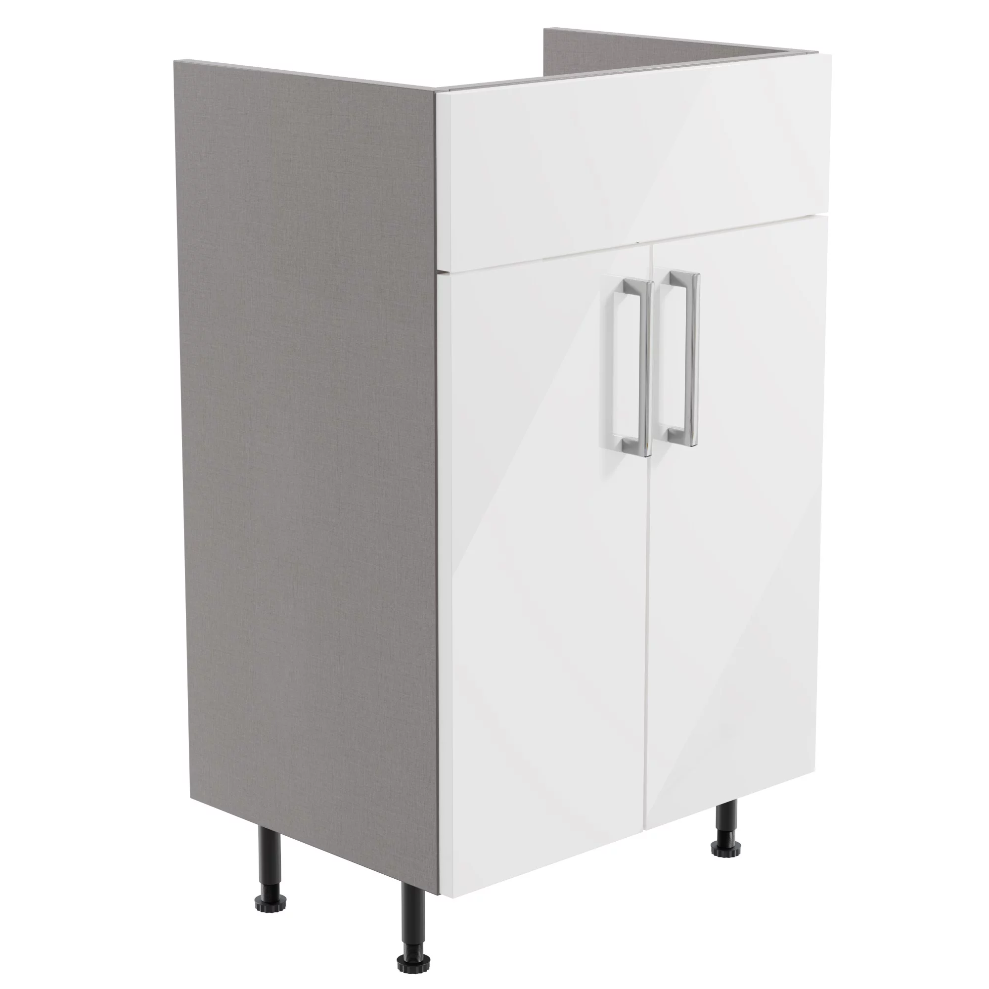 Ennis Gloss White Freestanding Bathroom Vanity Cabinet (W)495mm (H)820mm 1 Ennis Gloss White Freestanding Bathroom Vanity Cabinet (W)495mm (H)820mm