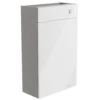 Ennis Slim Gloss White Freestanding Toilet Cabinet (W)495mm (H)820mm