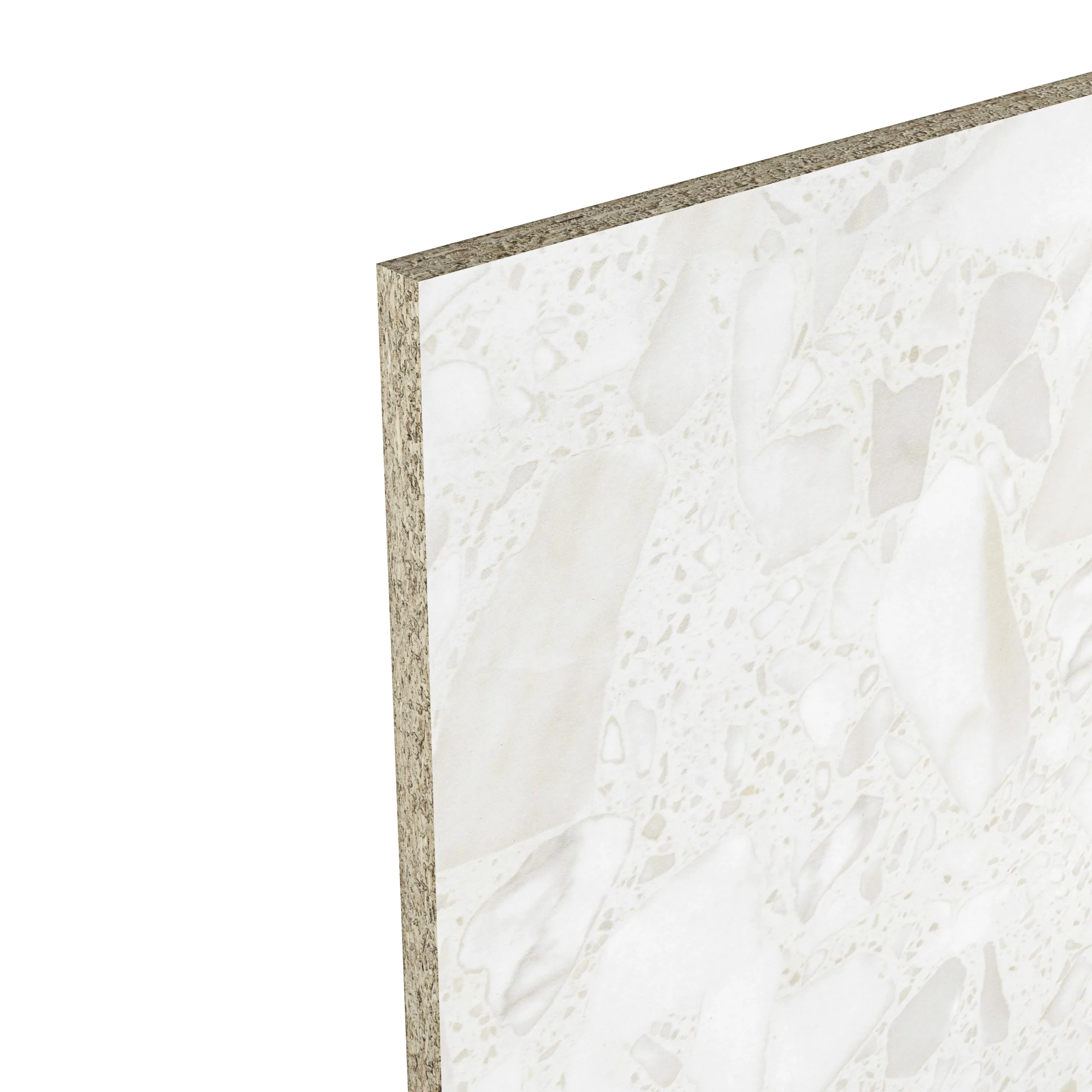 GoodHome Algiata Polished White Marble Effect Laminated Chipboard Back Panel, (H)600mm (W)3000mm (T)8mm 2 GoodHome Algiata Polished White Marble Effect Laminated Chipboard Back Panel, (H)600mm (W)3000mm (T)8mm - Image 2
