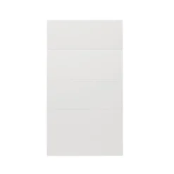 GoodHome Alisma High Gloss White Slab Drawer Front (W)400mm, Pack Of 4