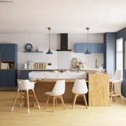 GoodHome Alisma Matt Blue Slab 70:30 Larder/Fridge Cabinet Door (W)300mm (H)1287mm (T)18mm -Trade Point Store goodhome alisma matt blue slab 70 30 larder fridge cabinet door w 300mm h 1287mm t 18mm5059340797960 03i