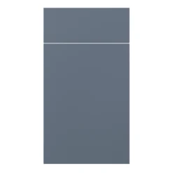 GoodHome Alisma Matt Blue Slab Drawerline Door & Drawer, (W)400mm (H)715mm (T)18mm