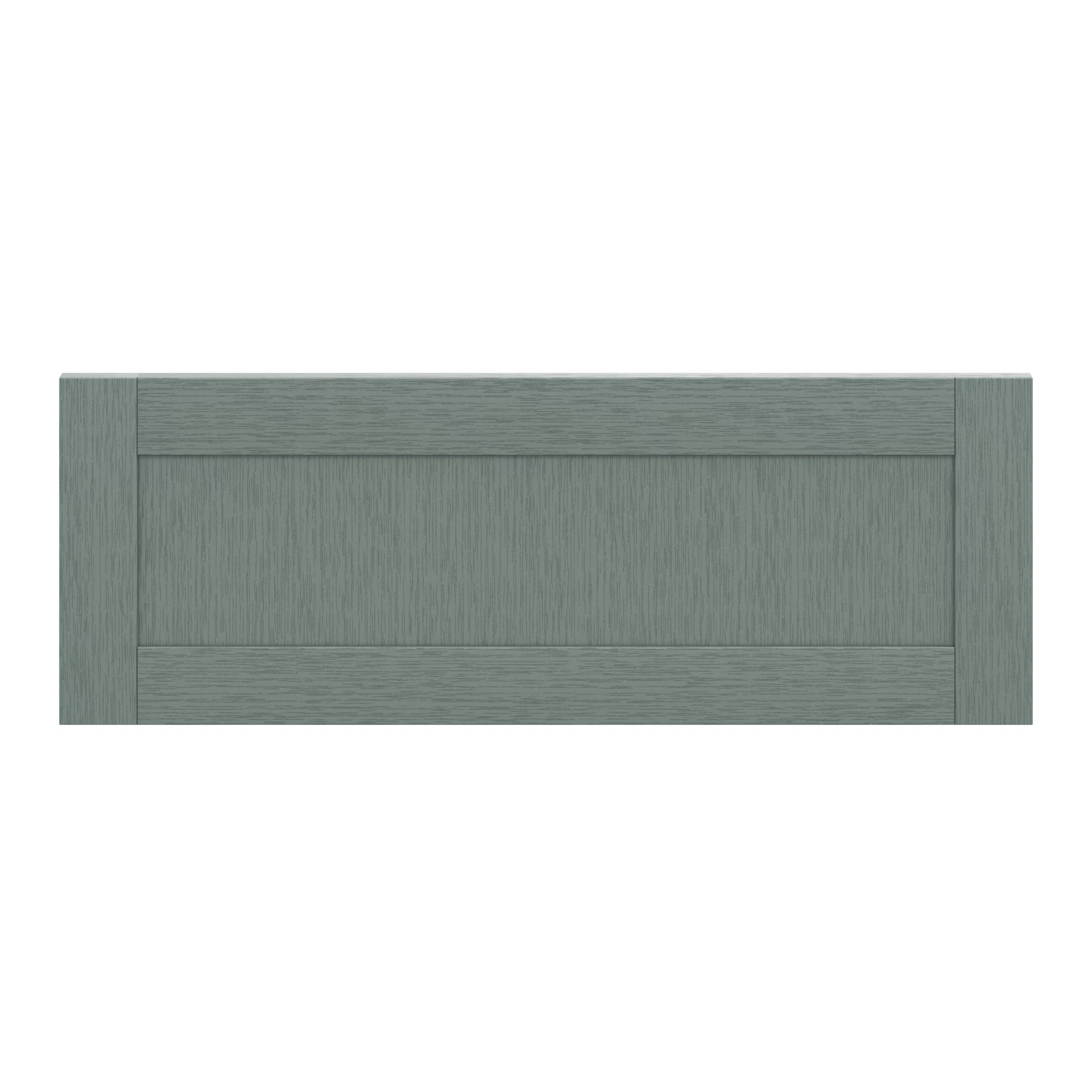GoodHome Alpinia Matt Green Painted Wood Effect Shaker Drawer Front, Bridging Door & Bi Fold Door, (W)1000mm (H)356mm (T)18mm 1 GoodHome Alpinia Matt Green Painted Wood Effect Shaker Drawer Front, Bridging Door & Bi Fold Door, (W)1000mm (H)356mm (T)18mm