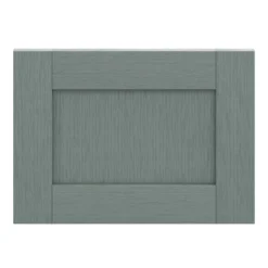 GoodHome Alpinia Matt Green Painted Wood Effect Shaker Drawer Front, Bridging Door & Bi Fold Door, (W)500mm (H)356mm (T)18mm