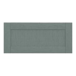 GoodHome Alpinia Matt Green Painted Wood Effect Shaker Drawer Front, Bridging Door & Bi Fold Door, (W)800mm (H)356mm (T)18mm