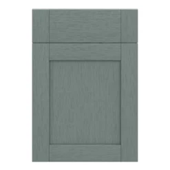 GoodHome Alpinia Matt Green Painted Wood Effect Shaker Drawerline Door & Drawer Front, (W)500mm (H)715mm (T)18mm