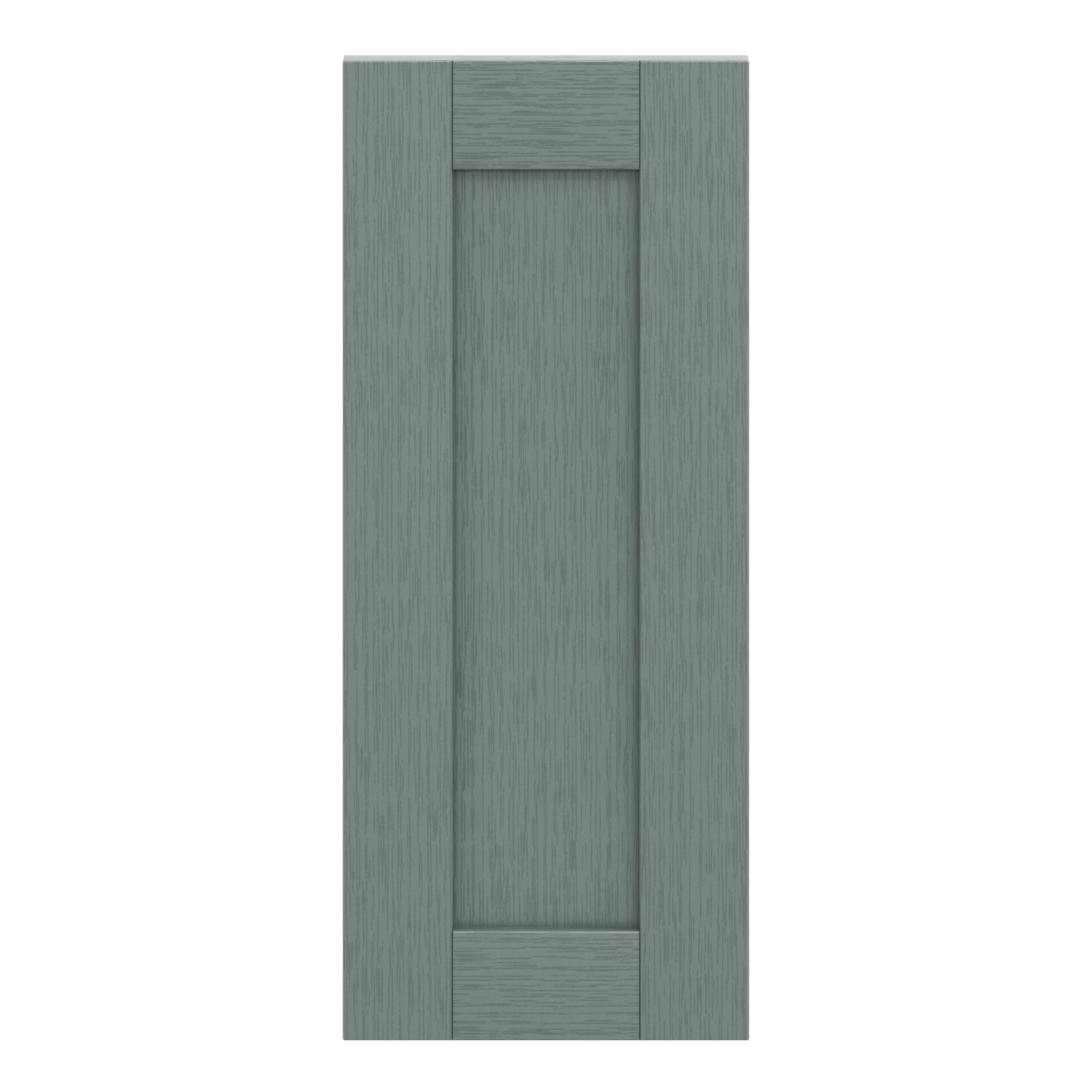 GoodHome Alpinia Matt Green Painted Wood Effect Shaker Highline Cabinet Door (W)300mm (H)715mm (T)18mm 1 GoodHome Alpinia Matt Green Painted Wood Effect Shaker Highline Cabinet Door (W)300mm (H)715mm (T)18mm