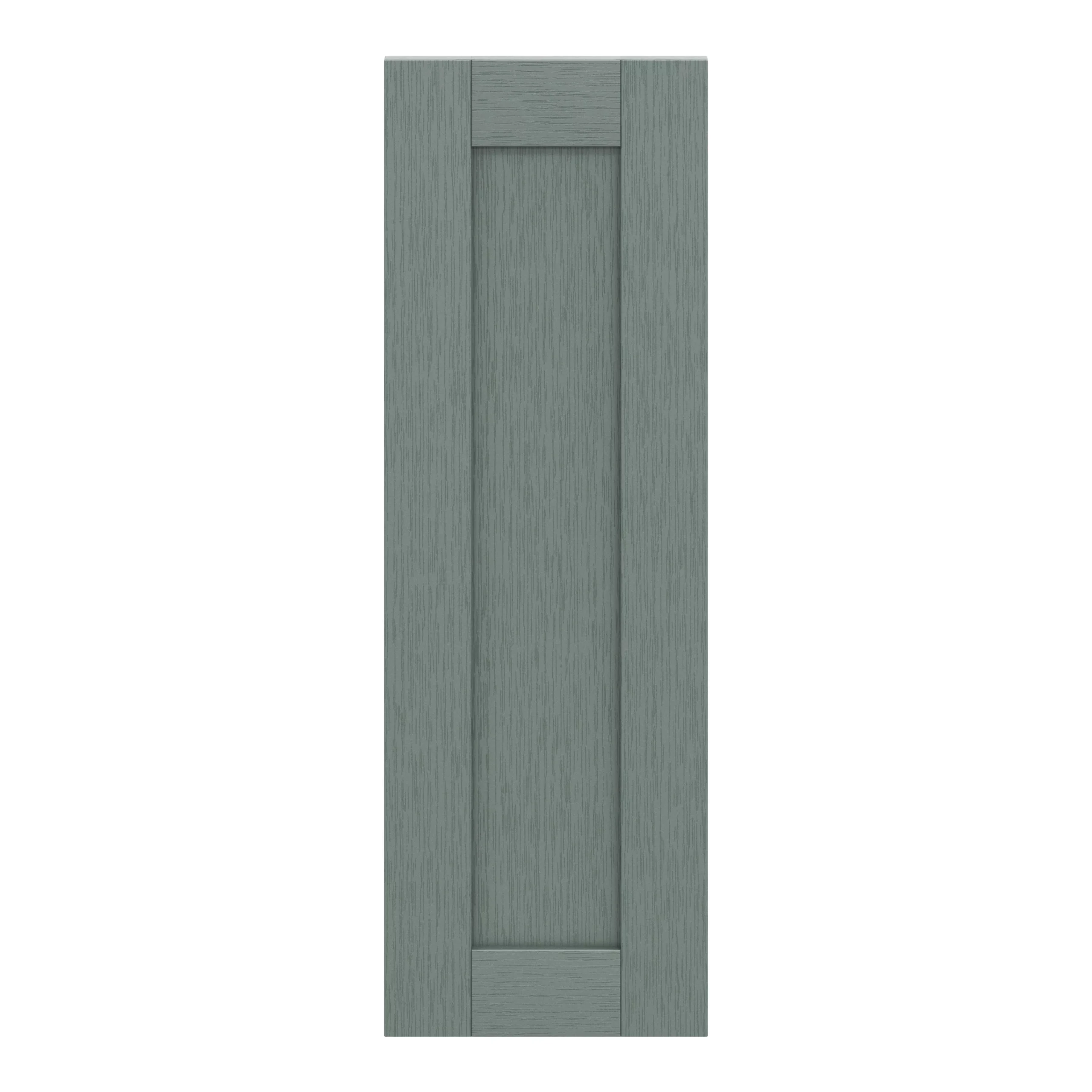 GoodHome Alpinia Matt Green Painted Wood Effect Shaker Tall Wall Cabinet Door (W)300mm (H)895mm (T)18mm 1 GoodHome Alpinia Matt Green Painted Wood Effect Shaker Tall Wall Cabinet Door (W)300mm (H)895mm (T)18mm