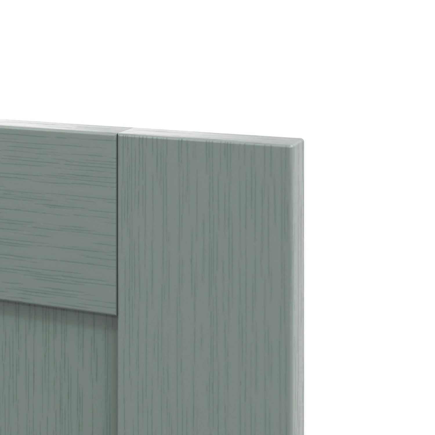 GoodHome Alpinia Matt Green Painted Wood Effect Shaker Tall Wall Cabinet Door (W)300mm (H)895mm (T)18mm 3 GoodHome Alpinia Matt Green Painted Wood Effect Shaker Tall Wall Cabinet Door (W)300mm (H)895mm (T)18mm - Image 3