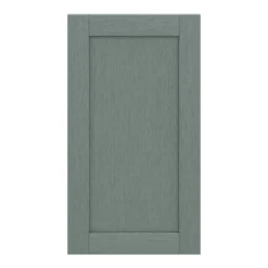 GoodHome Alpinia Matt Green Painted Wood Effect Shaker Tall Wall Cabinet Door (W)500mm (H)895mm (T)18mm