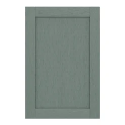 GoodHome Alpinia Matt Green Painted Wood Effect Shaker Tall Wall Cabinet Door (W)600mm (H)895mm (T)18mm