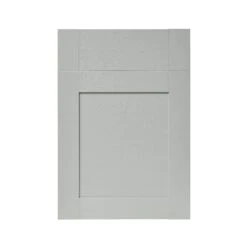 GoodHome Alpinia Matt Grey Painted Wood Effect Shaker Drawerline Cabinet Door, (W)500mm (H)715mm (T)18mm