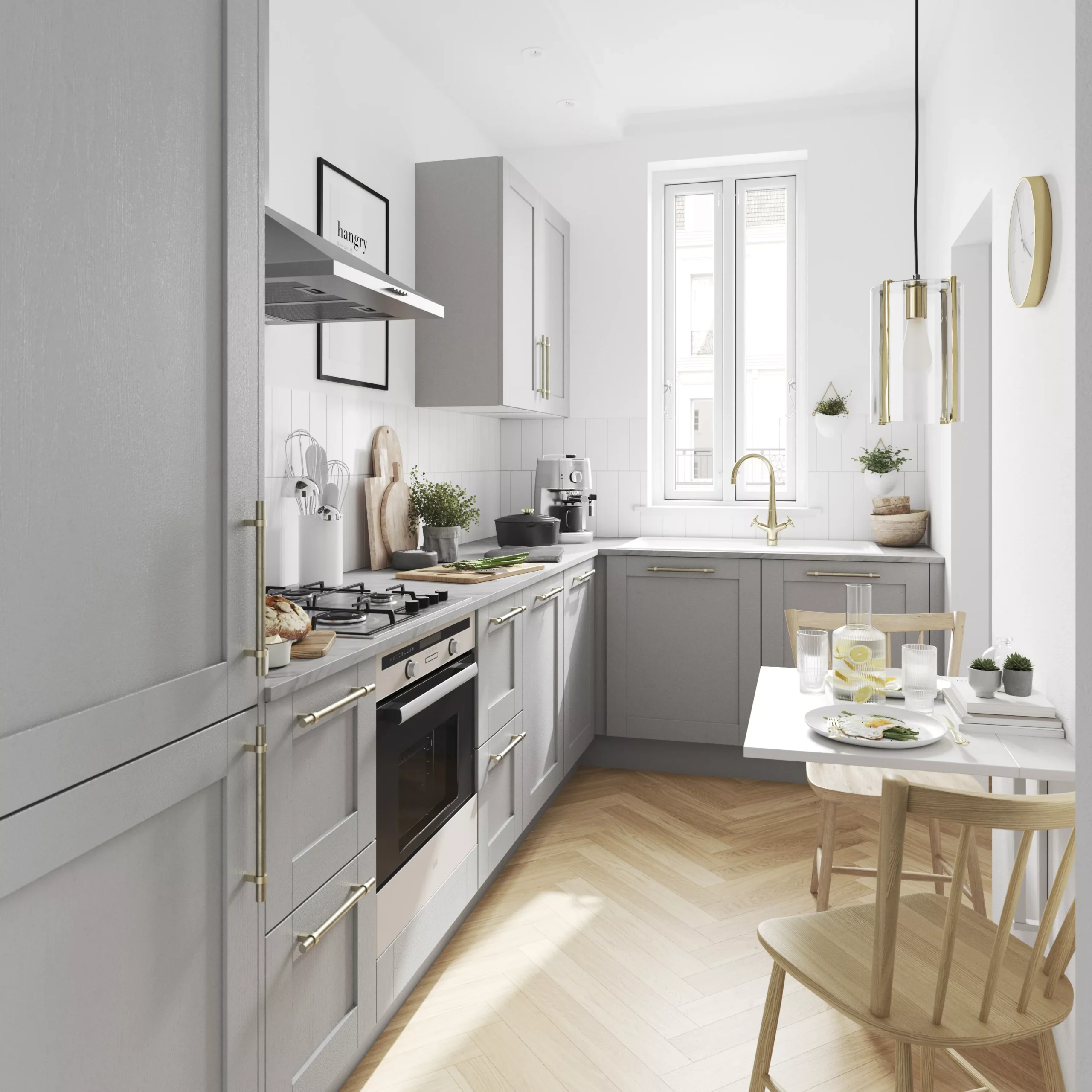 GoodHome Alpinia Matt Grey Painted Wood Effect Shaker Larder Cabinet Door (W)500mm (H)1287mm (T)18mm 7 GoodHome Alpinia Matt Grey Painted Wood Effect Shaker Larder Cabinet Door (W)500mm (H)1287mm (T)18mm - Image 7