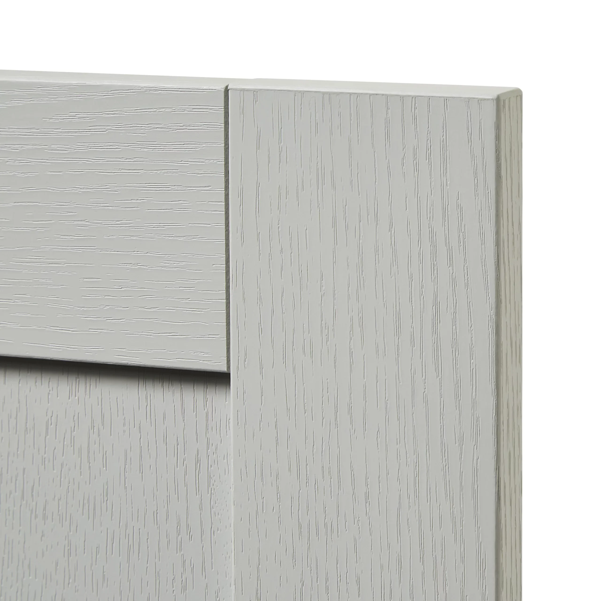 GoodHome Alpinia Matt Grey Painted Wood Effect Shaker Larder Cabinet Door (W)500mm (H)1287mm (T)18mm 4 GoodHome Alpinia Matt Grey Painted Wood Effect Shaker Larder Cabinet Door (W)500mm (H)1287mm (T)18mm - Image 4