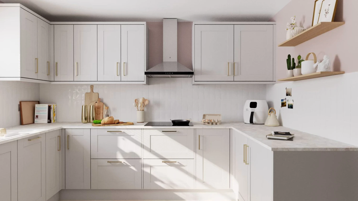 GoodHome Alpinia Matt Grey Painted Wood Effect Shaker Larder Cabinet Door (W)500mm (H)1287mm (T)18mm 2 GoodHome Alpinia Matt Grey Painted Wood Effect Shaker Larder Cabinet Door (W)500mm (H)1287mm (T)18mm - Image 2