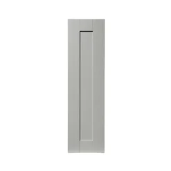 GoodHome Alpinia Matt Grey Painted Wood Effect Shaker Tall Wall Cabinet Door (W)250mm (H)895mm (T)18mm