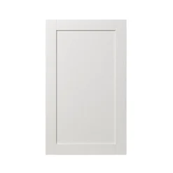 GoodHome Alpinia Matt Ivory Painted Wood Effect Shaker 50:50 Larder Cabinet Door (W)600mm (H)1001mm (T)18mm