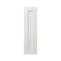 GoodHome Alpinia Matt Ivory Painted Wood Effect Shaker Tall Wall Cabinet Door (W)250mm (H)895mm (T)18mm