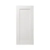 GoodHome Alpinia Matt Ivory Painted Wood Effect Shaker Tall Wall Cabinet Door (W)400mm (H)895mm (T)18mm