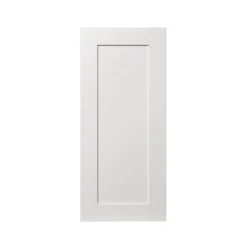 GoodHome Alpinia Matt Ivory Painted Wood Effect Shaker Tall Wall Cabinet Door (W)400mm (H)895mm (T)18mm