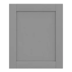GoodHome Alpinia Matt Slate Grey Painted Wood Effect Shaker Highline Cabinet Door (W)600mm (H)715mm (T)18mm