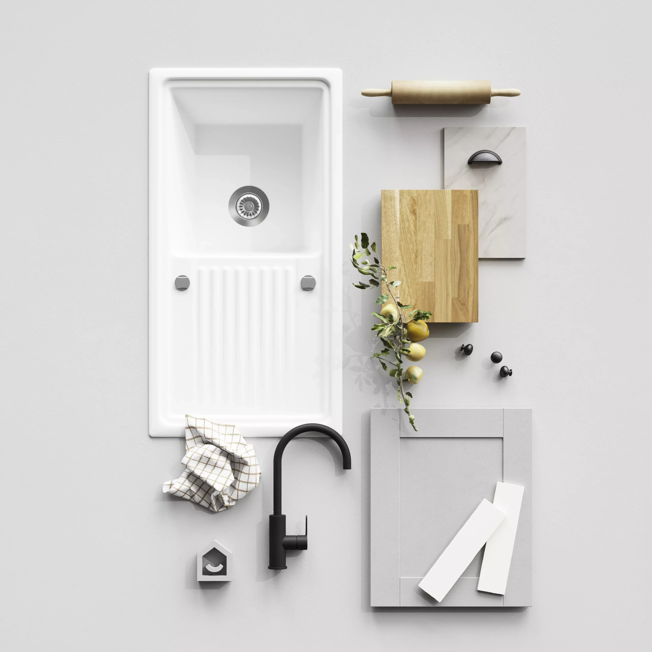 GoodHome Alpinia Matt Slate Grey Painted Wood Effect Shaker Highline Cabinet Door (W)600mm (H)715mm (T)18mm 9 GoodHome Alpinia Matt Slate Grey Painted Wood Effect Shaker Highline Cabinet Door (W)600mm (H)715mm (T)18mm - Image 9