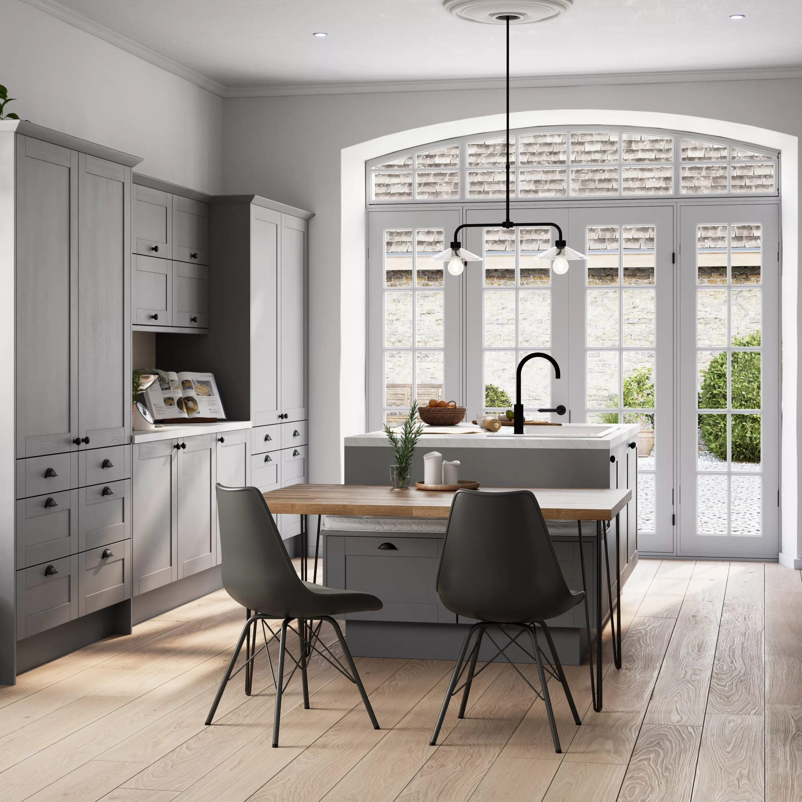 GoodHome Alpinia Matt Slate Grey Painted Wood Effect Shaker Highline Cabinet Door (W)600mm (H)715mm (T)18mm 8 GoodHome Alpinia Matt Slate Grey Painted Wood Effect Shaker Highline Cabinet Door (W)600mm (H)715mm (T)18mm - Image 8