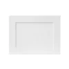 GoodHome Alpinia Matt White Tongue & Groove Shaker Appliance Cabinet Door (W)600mm (H)453mm (T)18mm