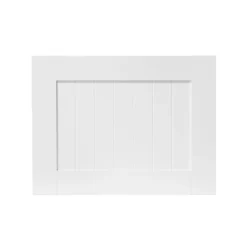 GoodHome Alpinia Matt White Tongue & Groove Shaker Appliance Cabinet Door (W)600mm (H)453mm (T)18mm