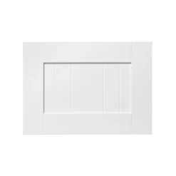 GoodHome Alpinia Matt White Tongue & Groove Shaker Drawer Front, Bridging Door & Bi Fold Door, (W)500mm (H)356mm (T)18mm