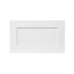GoodHome Alpinia Matt White Tongue & Groove Shaker Drawer Front, Bridging Door & Bi Fold Door, (W)600mm (H)356mm (T)18mm