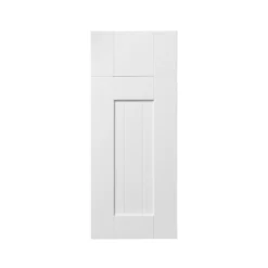 GoodHome Alpinia Matt White Tongue & Groove Shaker Drawerline Cabinet Door, (W)300mm (H)715mm (T)18mm