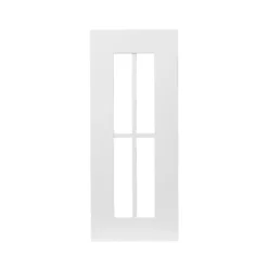 GoodHome Alpinia Matt White Tongue & Groove Shaker Glazed Cabinet Door (W)300mm (H)715mm (T)18mm