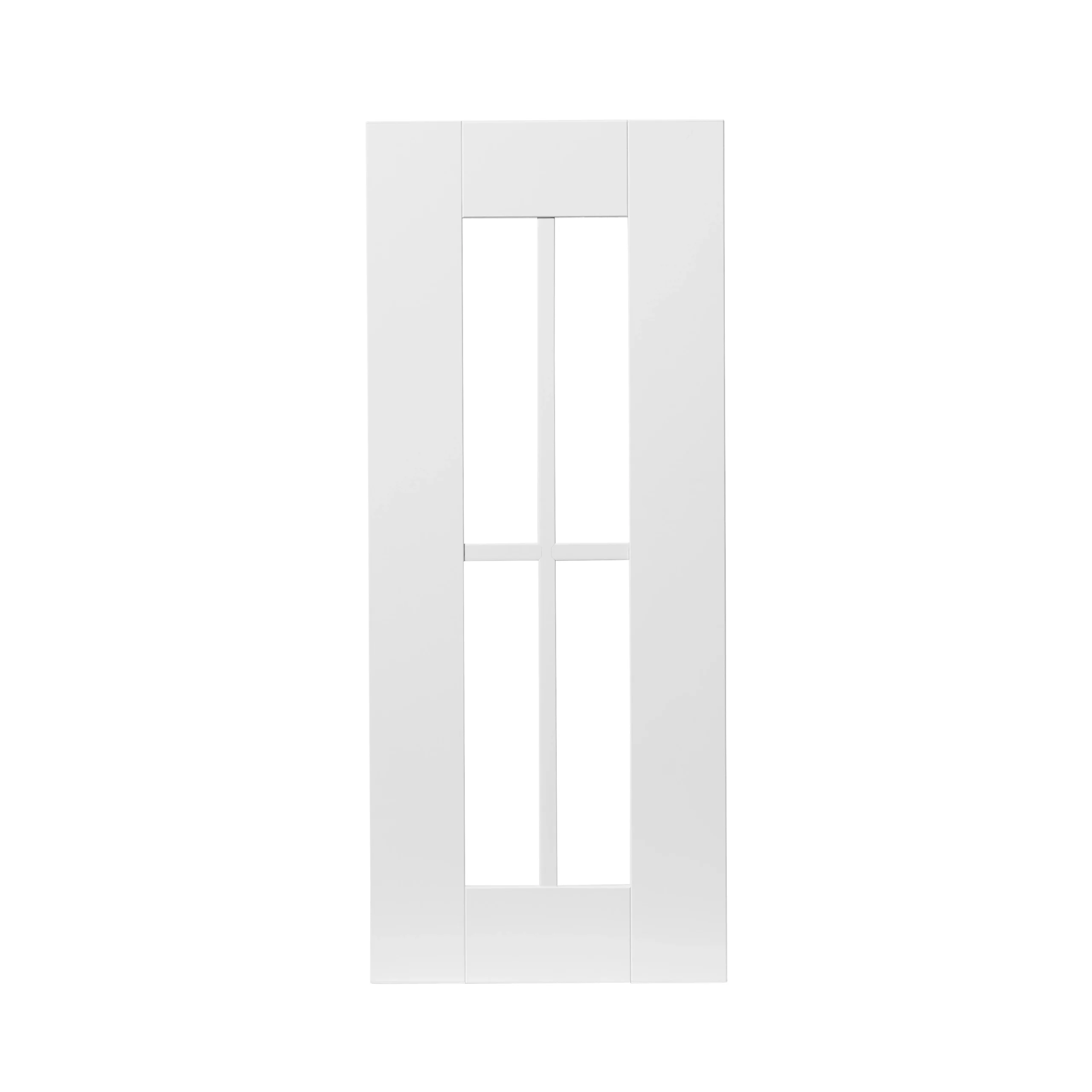 GoodHome Alpinia Matt White Tongue & Groove Shaker Glazed Cabinet Door (W)300mm (H)715mm (T)18mm 1 GoodHome Alpinia Matt White Tongue & Groove Shaker Glazed Cabinet Door (W)300mm (H)715mm (T)18mm