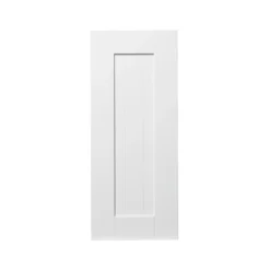 GoodHome Alpinia Matt White Tongue & Groove Shaker Highline Cabinet Door (W)300mm (H)715mm (T)18mm