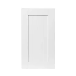 GoodHome Alpinia Matt White Tongue & Groove Shaker Highline Cabinet Door (W)450mm (H)715mm (T)18mm