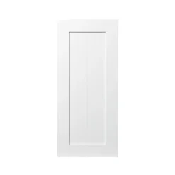 GoodHome Alpinia Matt White Tongue & Groove Shaker Tall Wall Cabinet Door (W)400mm (H)895mm (T)18mm