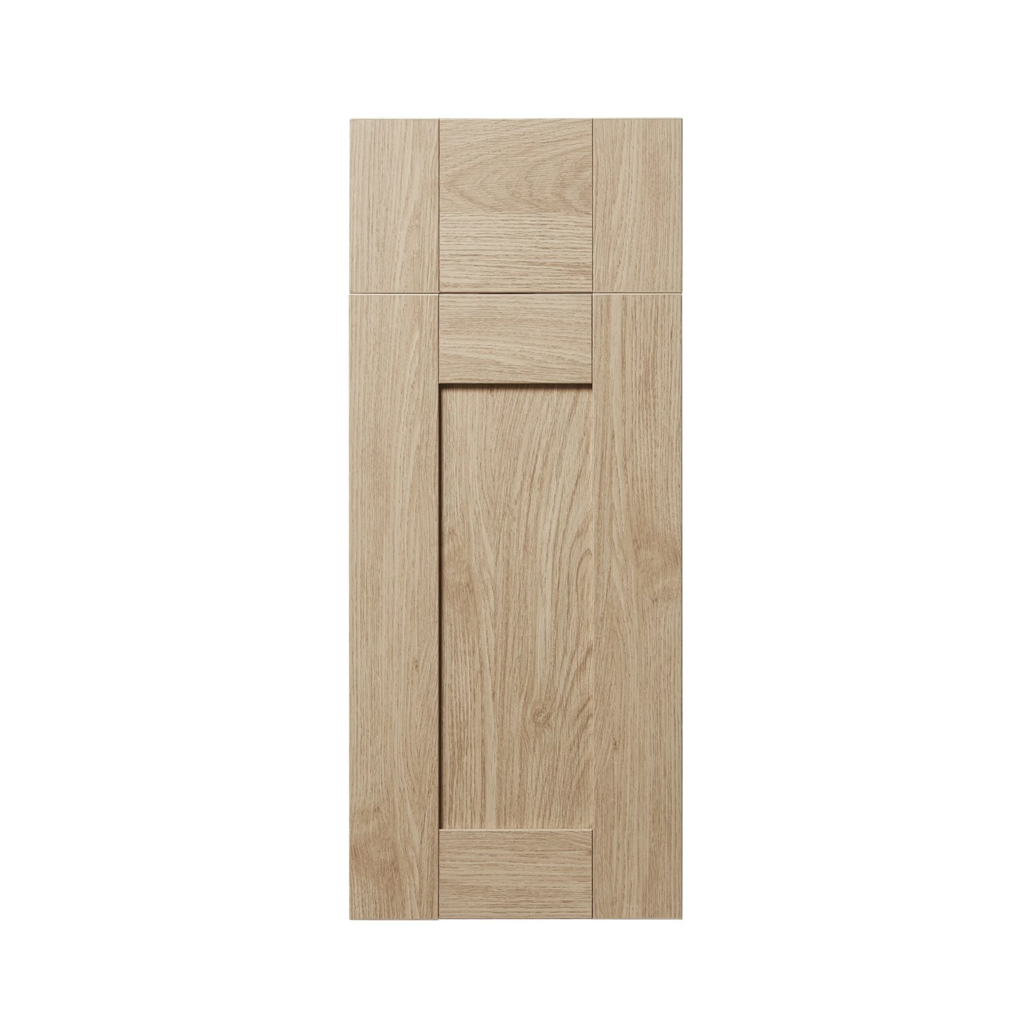 GoodHome Alpinia Oak Effect Shaker Drawerline Cabinet Door, (W)300mm (H)715mm (T)18mm 1 GoodHome Alpinia Oak Effect Shaker Drawerline Cabinet Door, (W)300mm (H)715mm (T)18mm