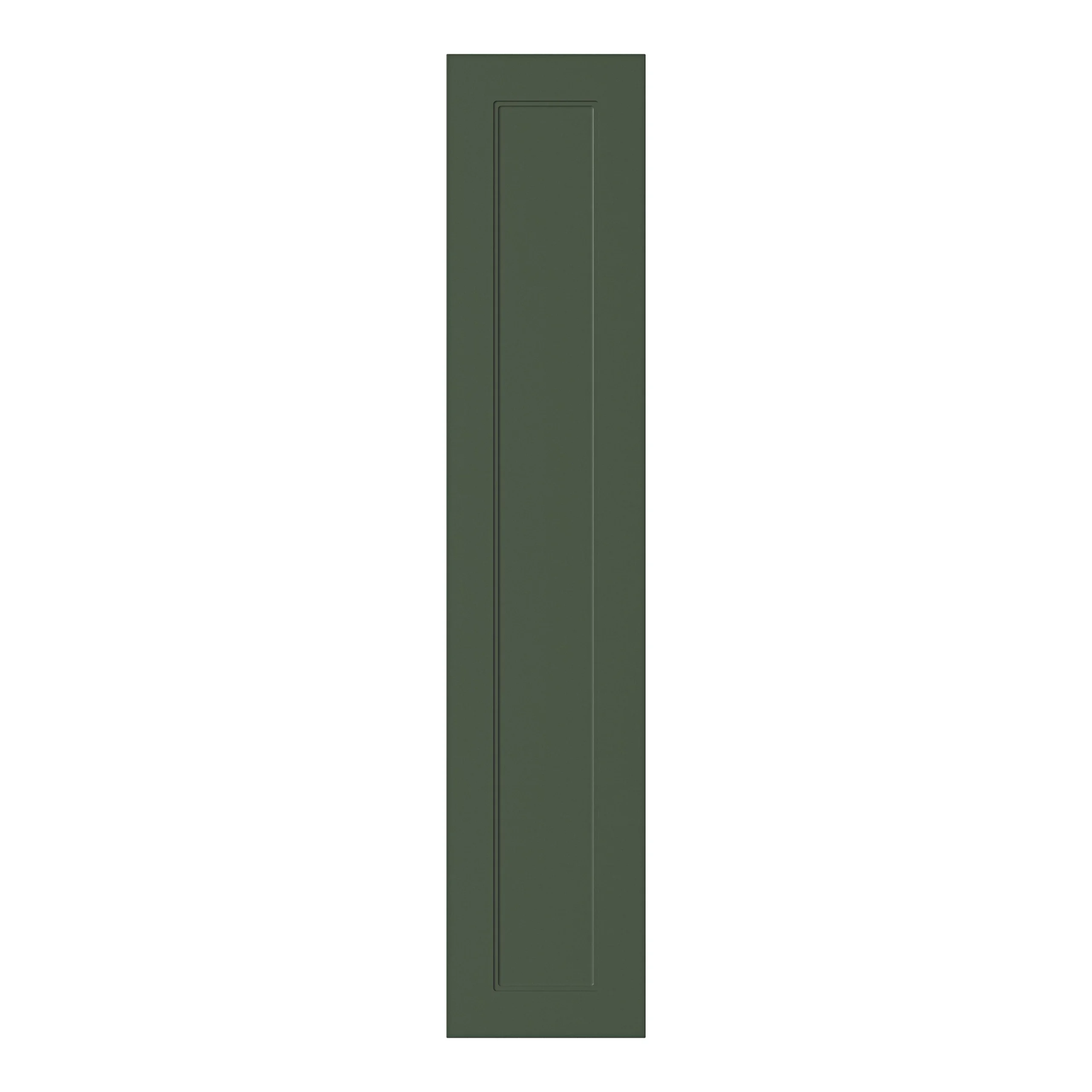 GoodHome Artemisia Matt Dark Green Shaker 70:30 Tall Larder Cabinet Door (W)300mm (H)1467mm (T)18mm 1 GoodHome Artemisia Matt Dark Green Shaker 70:30 Tall Larder Cabinet Door (W)300mm (H)1467mm (T)18mm