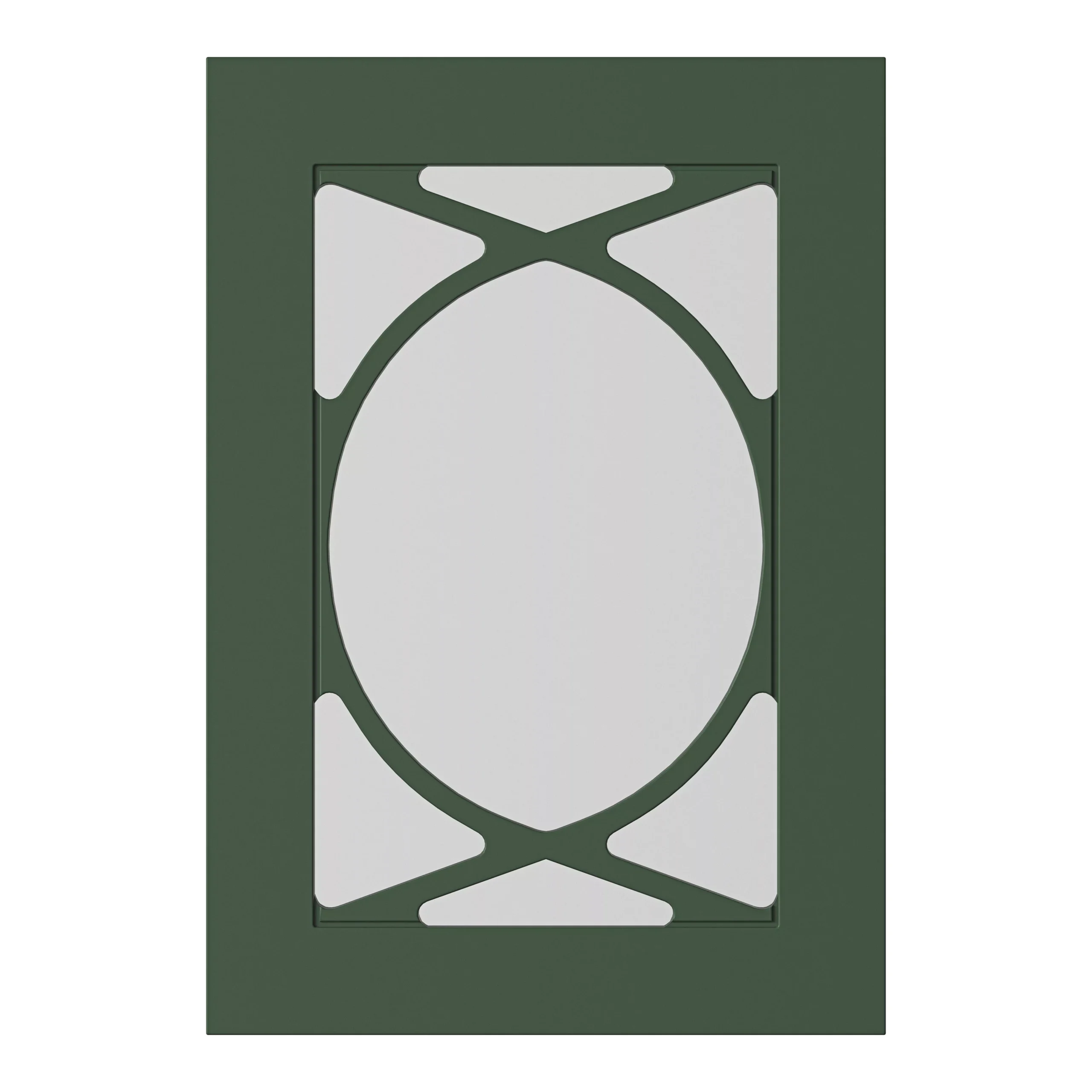 GoodHome Artemisia Matt Dark Green Shaker Glazed Cabinet Door (W)500mm (H)715mm (T)18mm 1 GoodHome Artemisia Matt Dark Green Shaker Glazed Cabinet Door (W)500mm (H)715mm (T)18mm