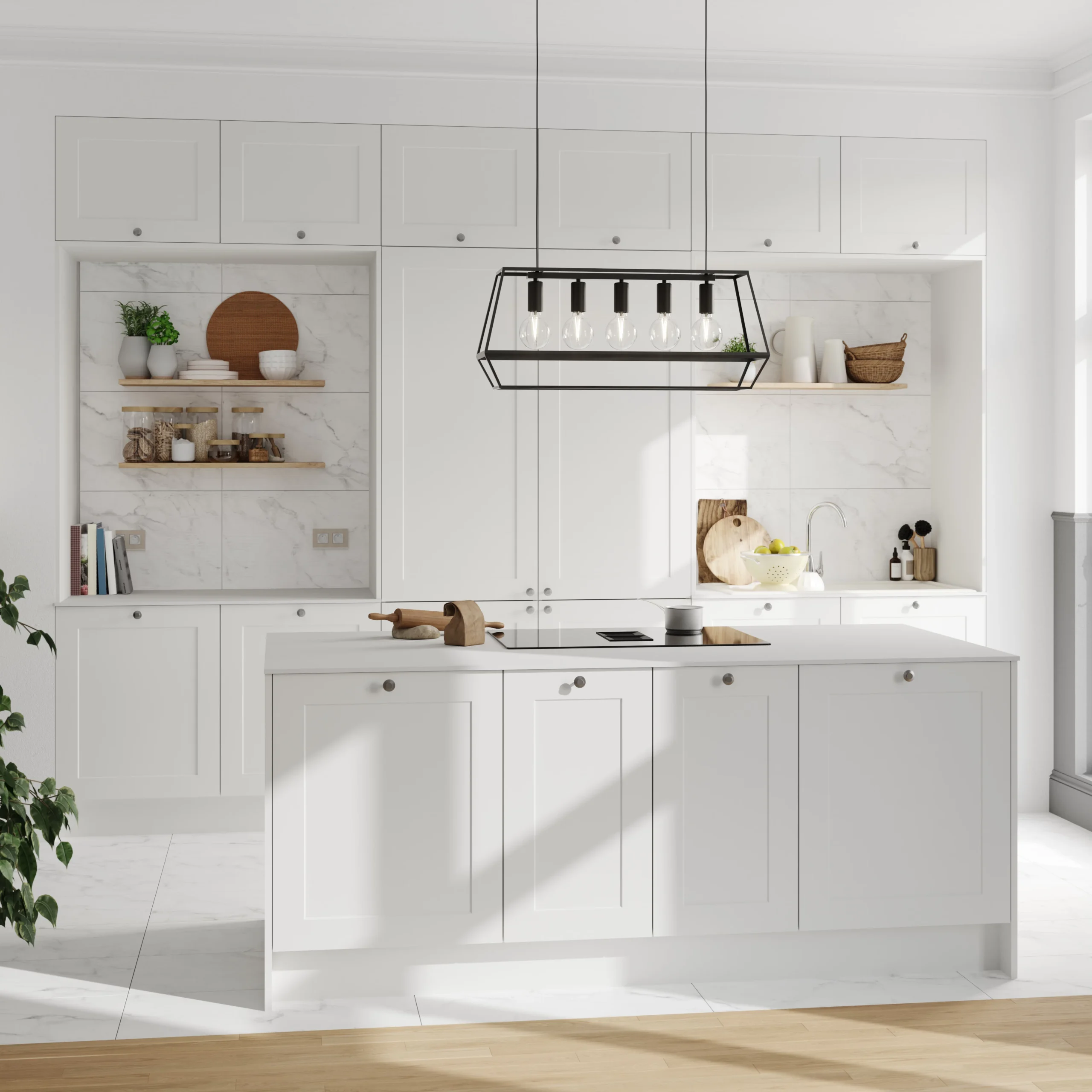 GoodHome Artemisia Matt White Classic Shaker Appliance Cabinet Door (W)600mm (H)543mm (T)18mm 7 GoodHome Artemisia Matt White Classic Shaker Appliance Cabinet Door (W)600mm (H)543mm (T)18mm - Image 7