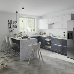 GoodHome Artemisia Matt White Classic Shaker Tall Appliance Cabinet Door (W)600mm (H)633mm (T)18mm -Trade Point Store goodhome artemisia matt white classic shaker tall appliance cabinet door w 600mm h 633mm t 18mm3663602650089 21i